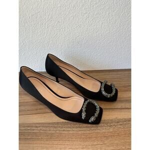 Gucci Black Satin Dionysus Crystal Pumps – Size 36